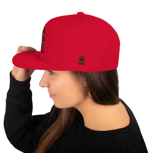 Ignorance is Expensive Red Snapback Hat - Image 7
