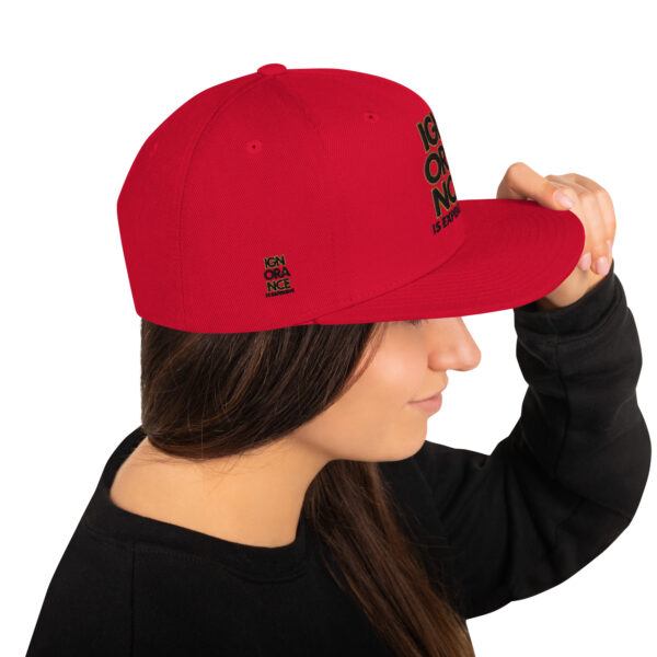 Ignorance is Expensive Red Snapback Hat - Image 8