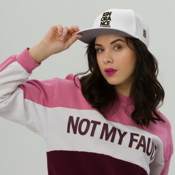 Ignorance is Expensive White Snapback Hat - Image 2