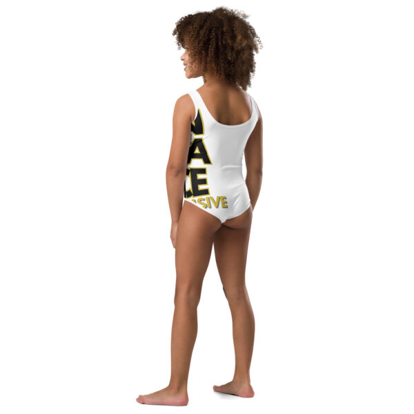 Ignorance is Expensive White Kids Swimsuit - Image 3