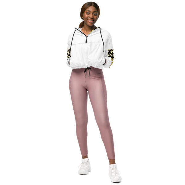 Ignorance is Expensive White Women’s Cropped Windbreaker