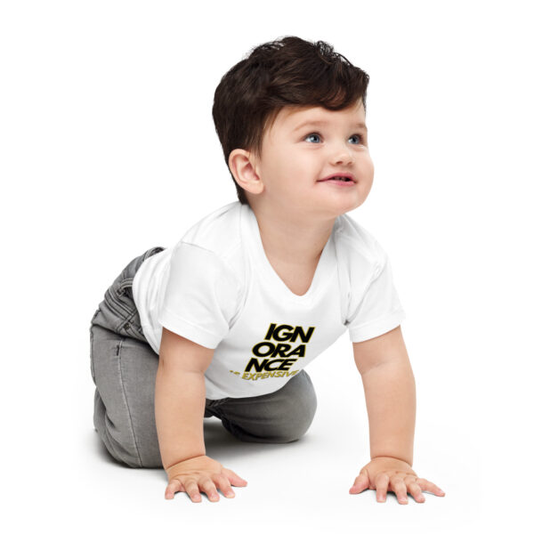 Ignorance is Expensive White Baby Jersey Short Sleeve Tee - Image 2