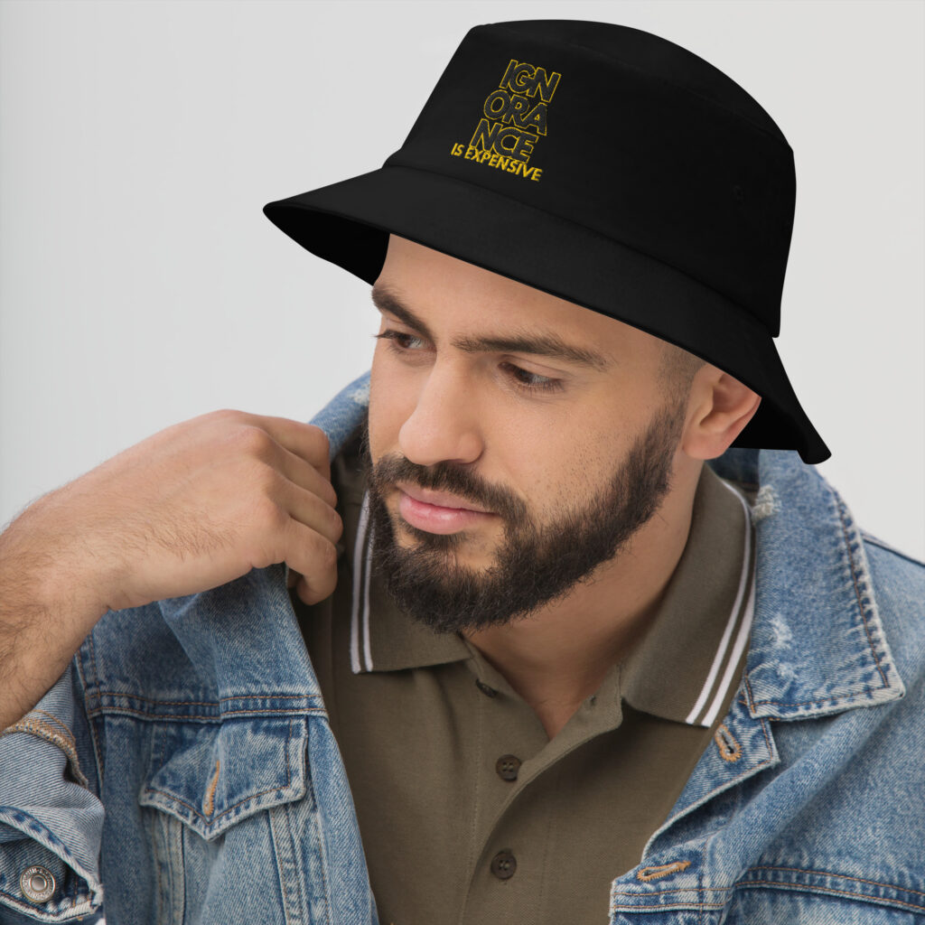 GLO University Black Bucket Hat