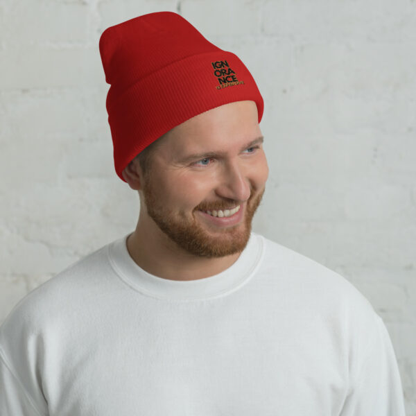 Ignorance is Expensive Red Cuffed Beanie