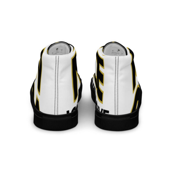 Ignorance is Expensive Black Men’s High Top Canvas Shoes - Image 5