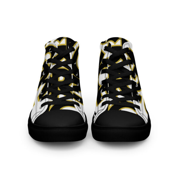 Ignorance is Expensive Black Men’s High Top Canvas Shoes - Image 8