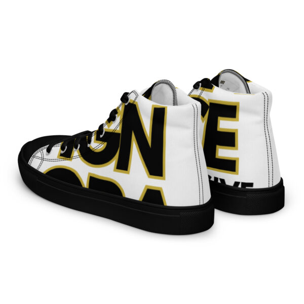 Ignorance is Expensive Black Men’s High Top Canvas Shoes - Image 6
