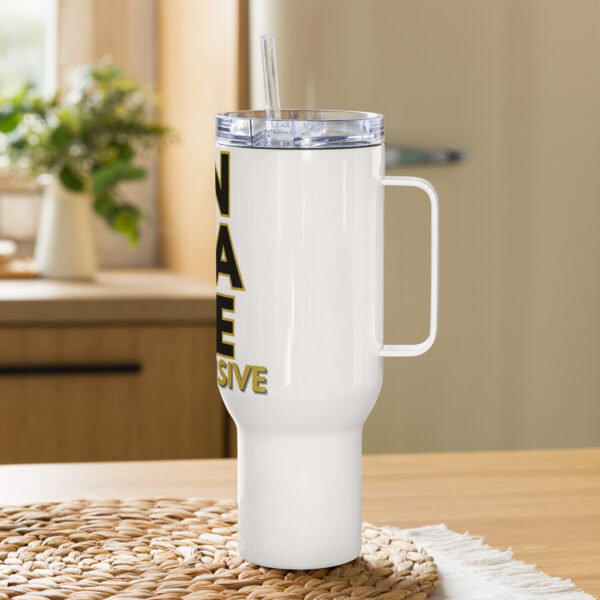 Ignorance is Expensive White Travel Mug with a Handle - Image 4