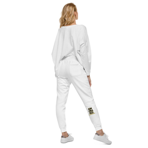 Ignorance is Expensive White Unisex Fleece Sweatpants - Image 2