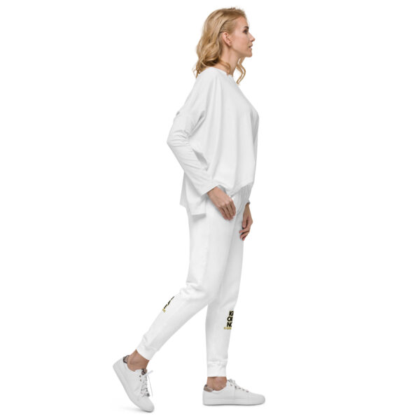 Ignorance is Expensive White Unisex Fleece Sweatpants - Image 3