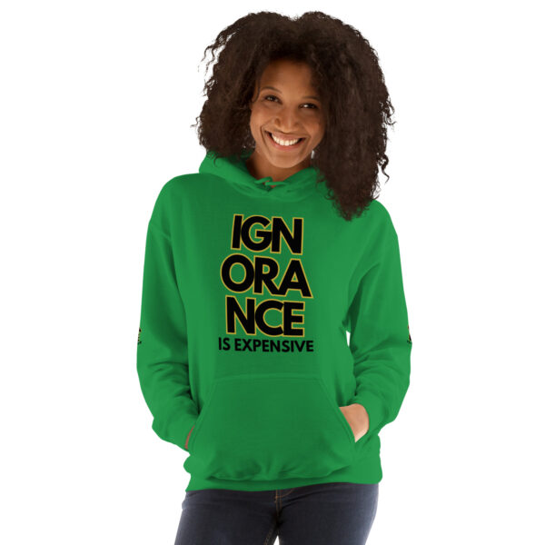 Ignorance is Expensive Green Unisex Hoodie - Image 4