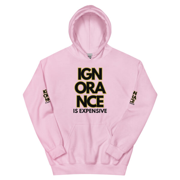 Ignorance is Expensive Pink Unisex Hoodie - Image 5