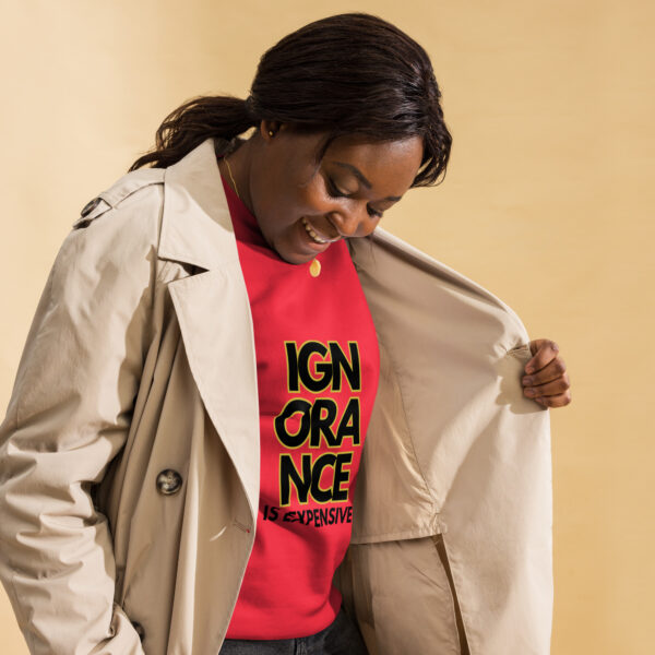 Ignorance is Expensive Red Unisex Premium Sweatshirt - Image 5