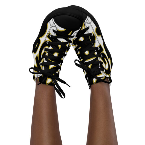 Ignorance is Expensive Black Women’s High Top Canvas Shoes - Image 3