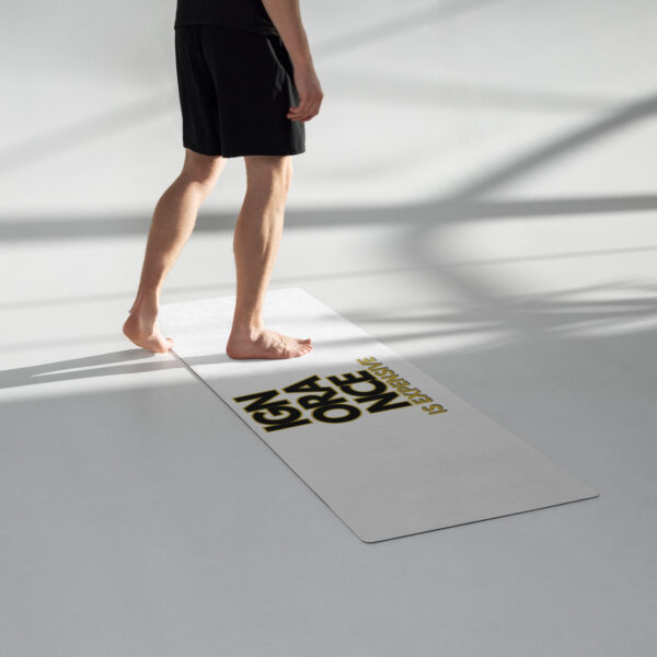 Ignorance is Expensive White Yoga Mat - Image 4