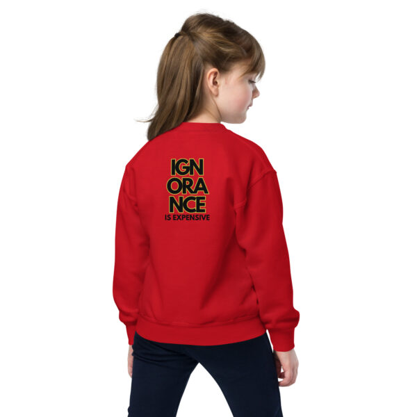 Ignorance is Expensive Red Youth Sweatshirt - Image 4