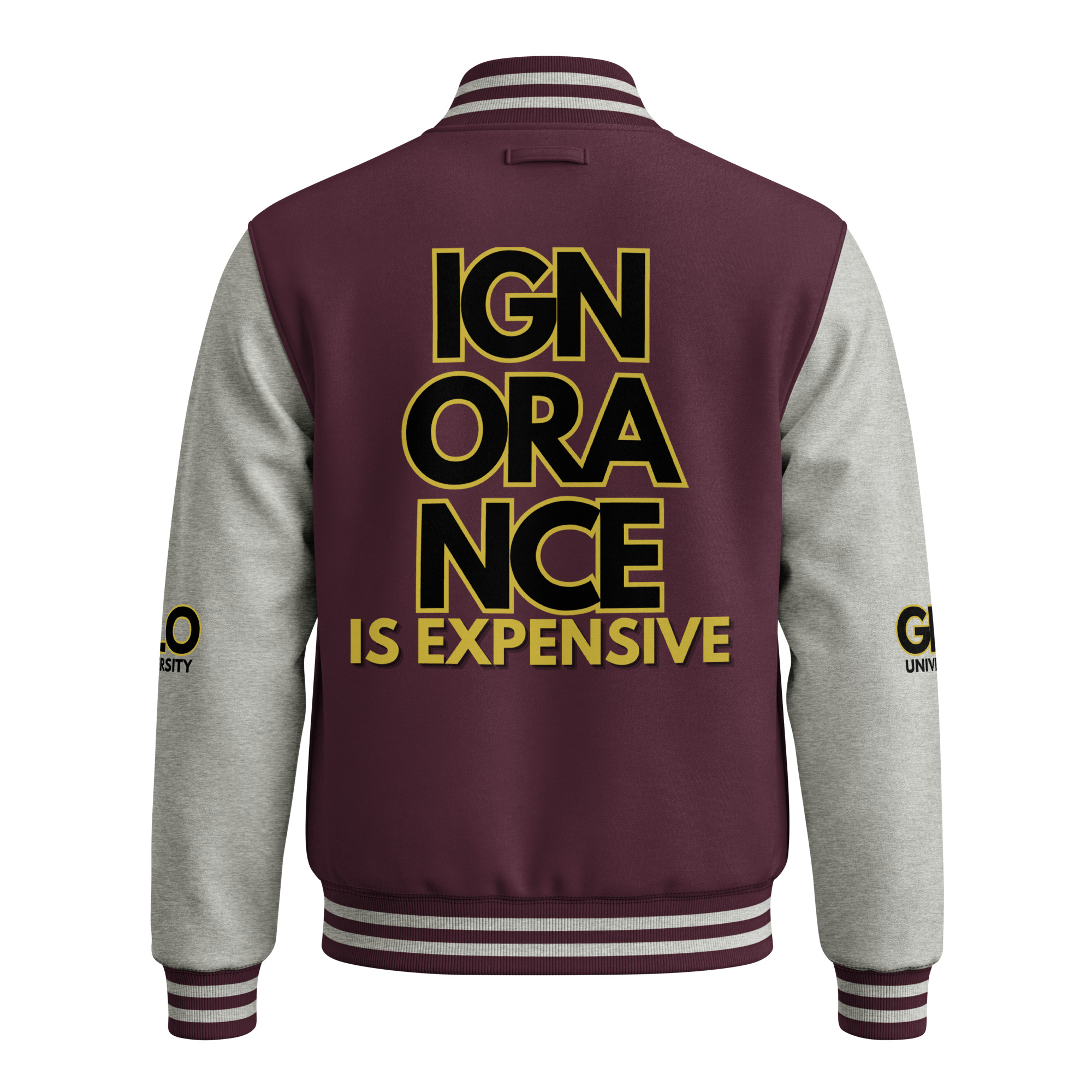 GLO University Heavyweight Unisex Letterman Jacket - Image 14