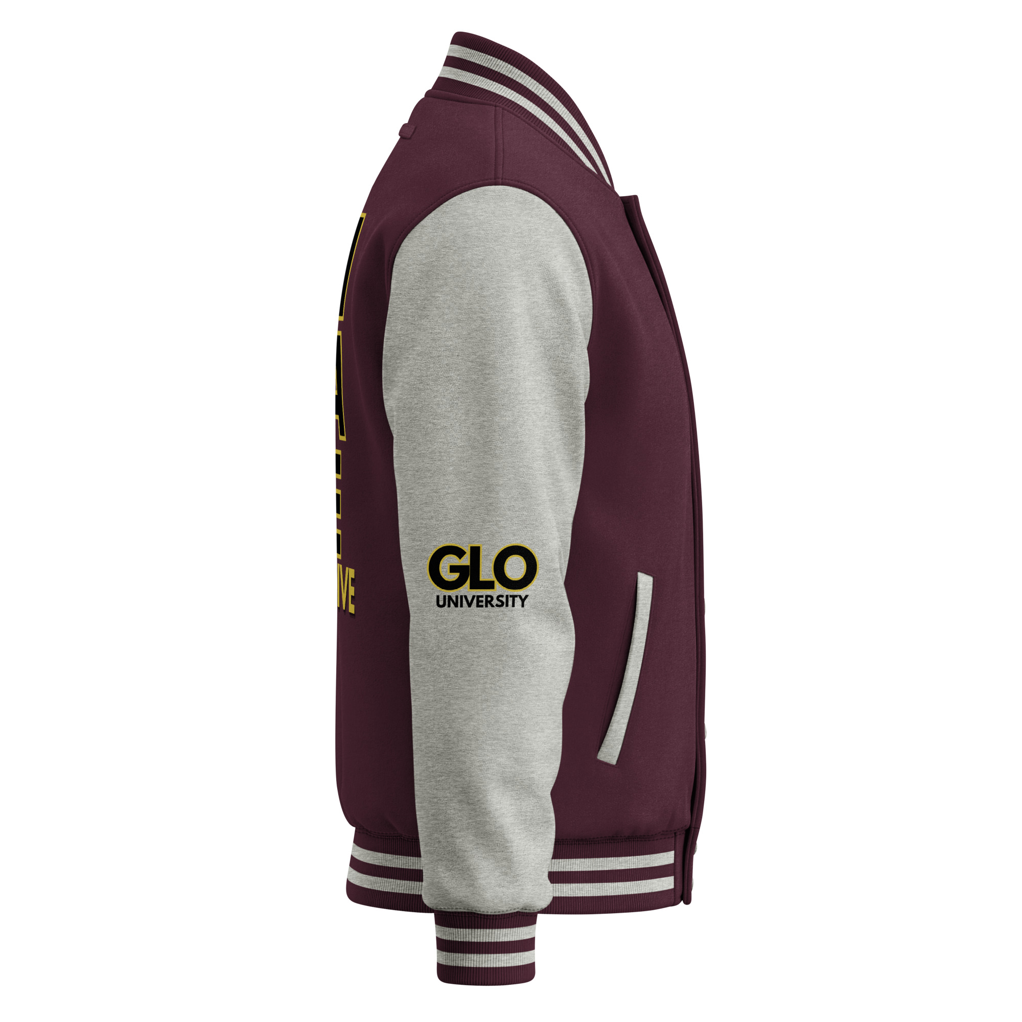 GLO University Heavyweight Unisex Letterman Jacket - Image 36
