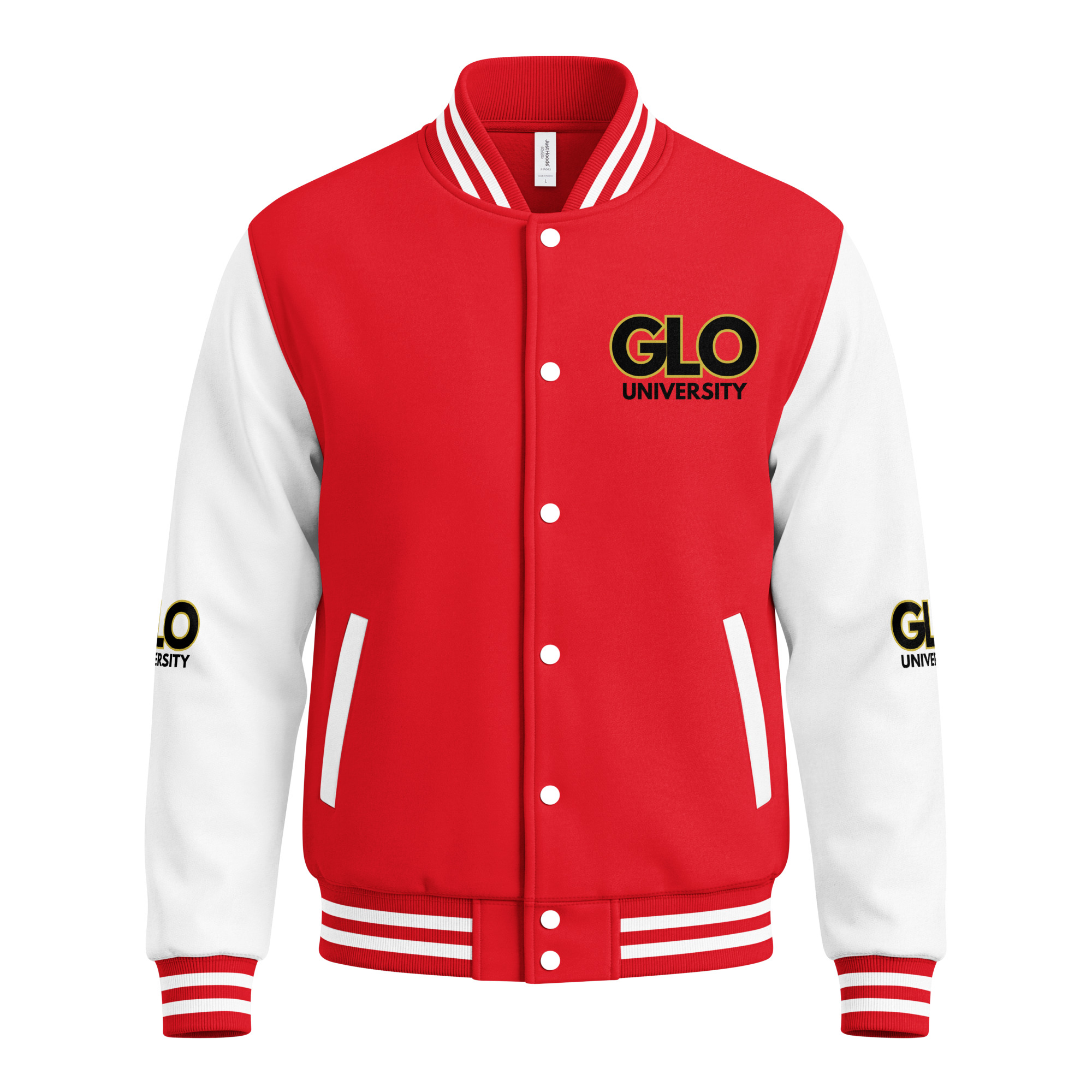 GLO University Heavyweight Unisex Letterman Jacket - Image 9